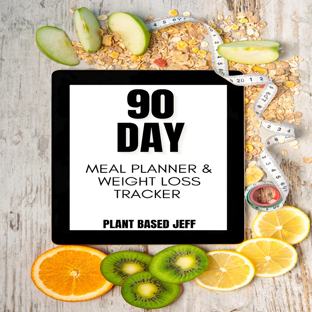 order the 90 day meal planner and weight loss tracker by plant based jeff