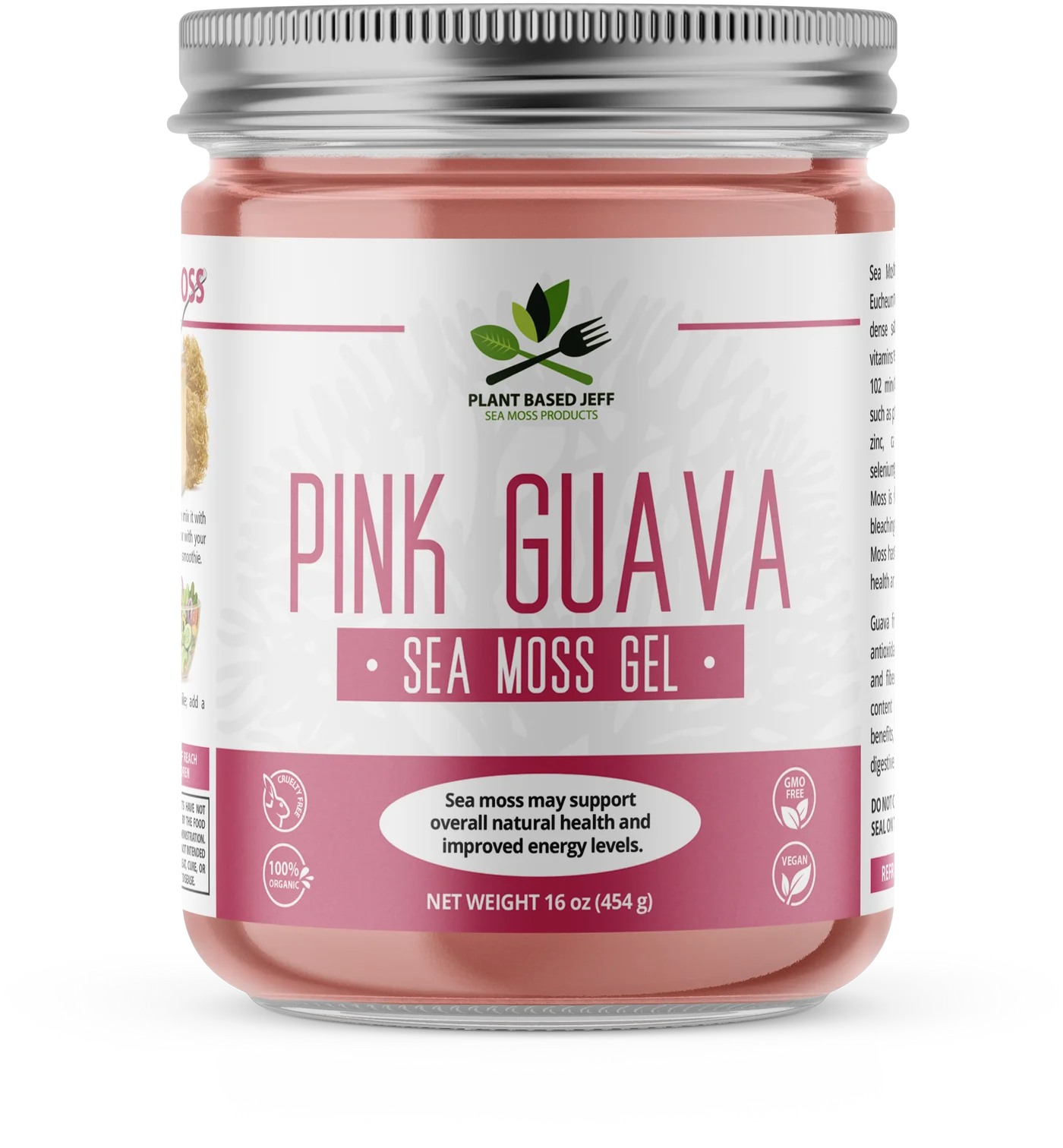 buy pink guava sea moss gel to help regulate metabolism, reduce stress and improve brain health